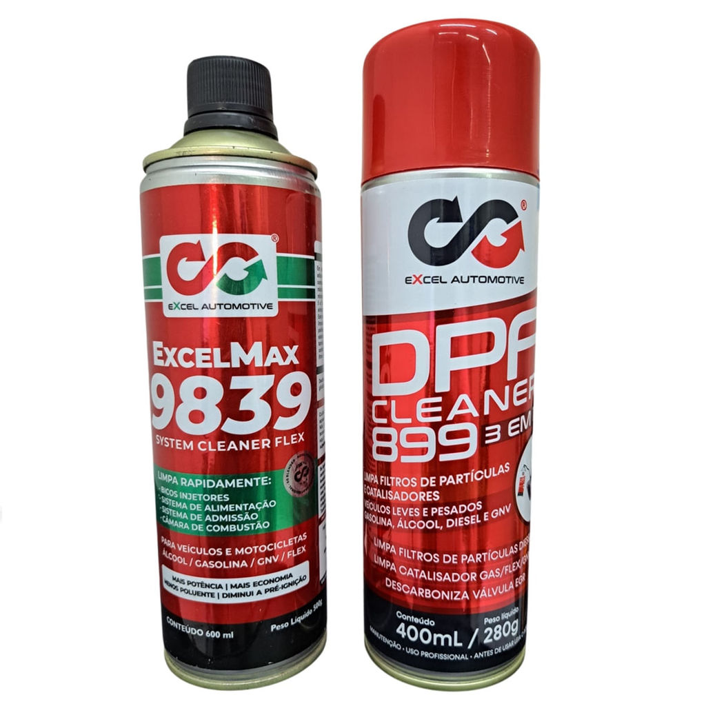 Kit DPF Cleaner 3em1 Limpa Catalisador + Excel Max Clear Flex- Excel Automotive