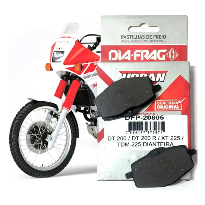 PASTILHA FREIO TRASEIRO XT 600 / (DIANTEIRO) DT 180/ DT 200/ DIAFRAG