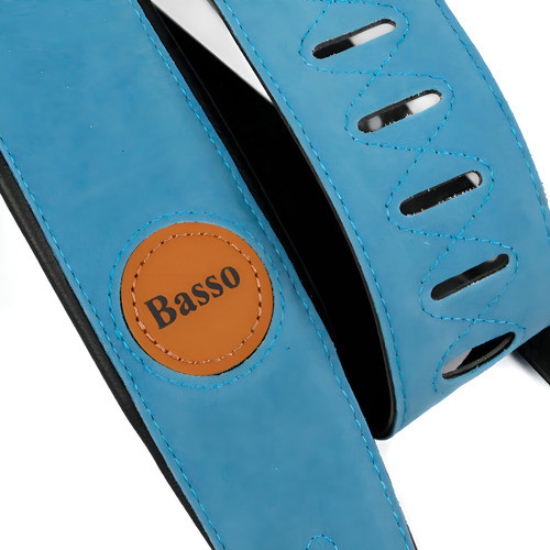 Correia Baixo/guitarra Basso Classic Line Camurça Azul Cla02 Azul Conforme Descrição