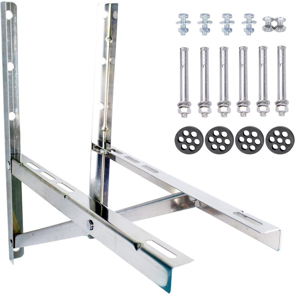 Suporte de Montagem na Parede para Condensador de 9000-24000 BTU, Suportes de Ar Condicionado em Aço Inoxidável Antiferr