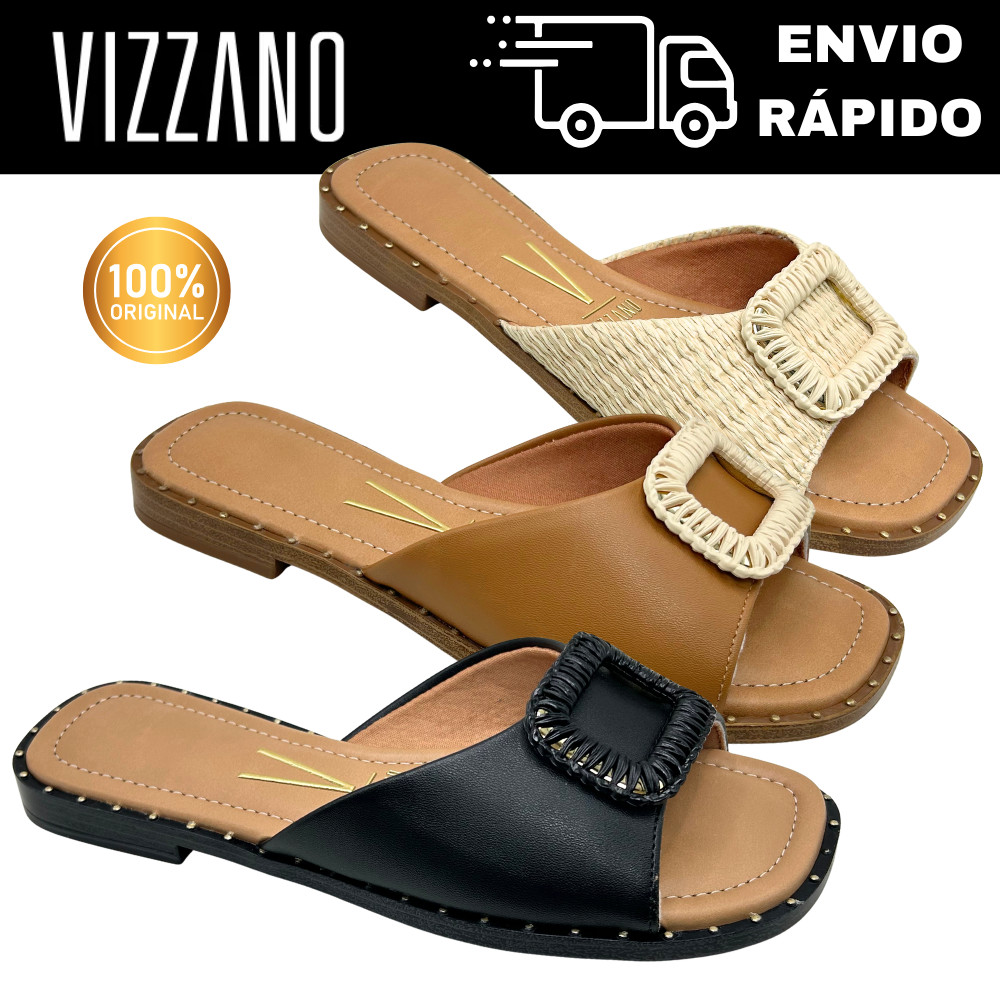 Rasteira Vizzano 6463.108 com Solado Seguro, Calce Fácil e Visual Sofisticado em Oferta na Shopee