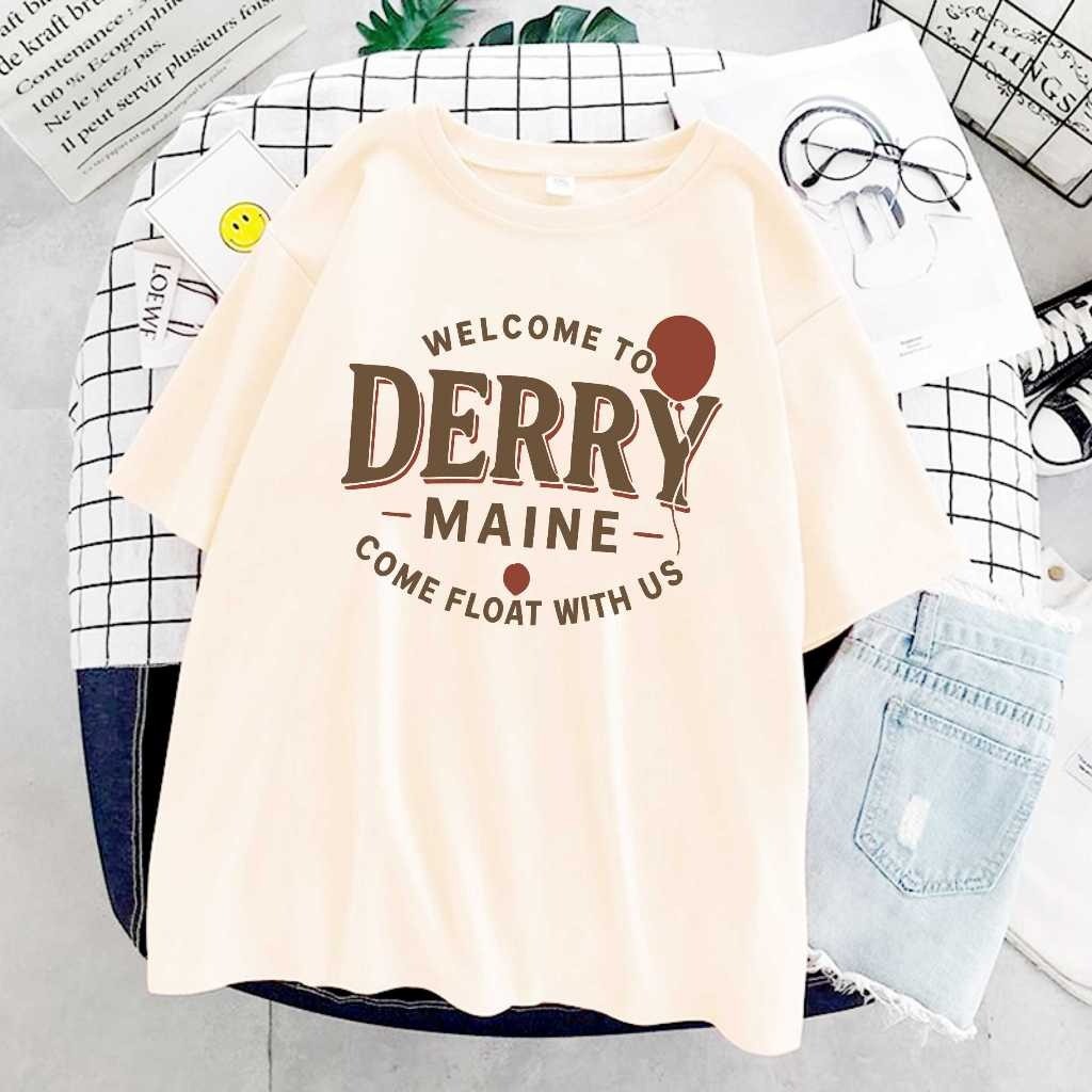 Camiseta IT A Coisa Bem-Vindos a Derry Estampa Terror Unissex 100% Algodão Plus Size em Oferta na Shopee