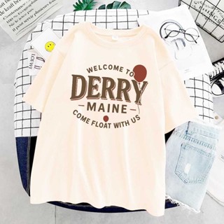 Camiseta IT A Coisa Bem-Vindos a Derry Estampa Terror Unissex 100% Algodão Plus Size em Oferta na Shopee