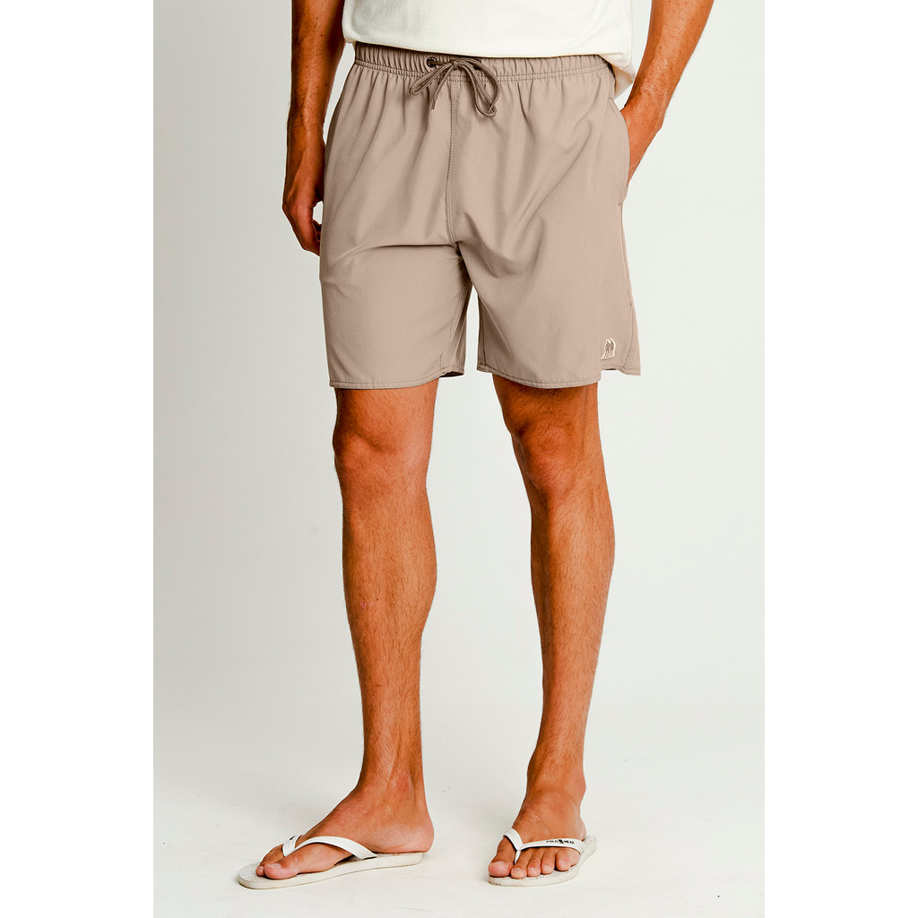Short Vôlei Liso Polo Wear Bege Médio