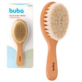 Escova de Cabelo Madeira Com Cerdas Naturais 22198 - Buba em Oferta na Shopee