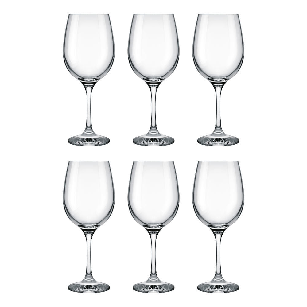 Detalhes do Jogo de Taças para Vinho Nadir Barone 490ml 6 Peças