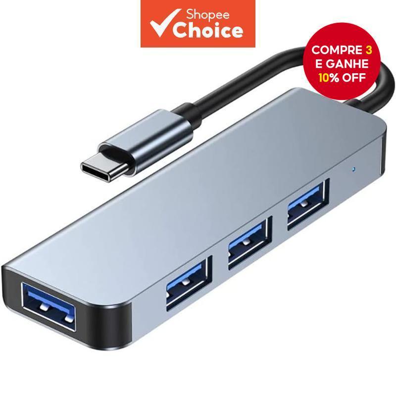 HDMI 4K, VGA para USB-C com carregamento PD, hub USB 3.0/2.0, dock multifuncional 1 para 4 computadores.