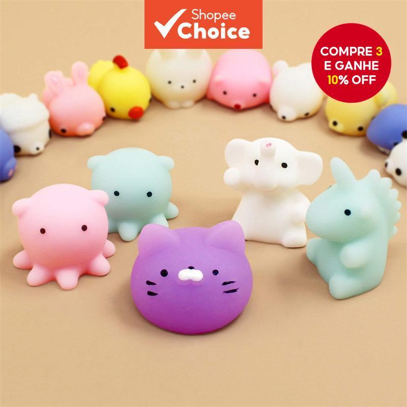  Kawaii Animal Mochi Squishies – 30/50/100PCS, Brinquedos de Alívio de Estresse para Crianças, Lembrancinhas de Festa e