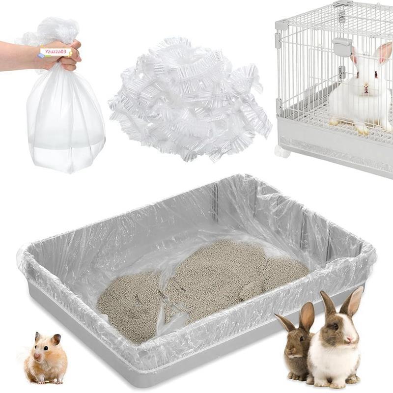 Forros Descartáveis Da Gaiola De 50 Pces , Saco Plástico Claro Do Forro Dos Coelhos , Filme Higiênico Universal Para O C