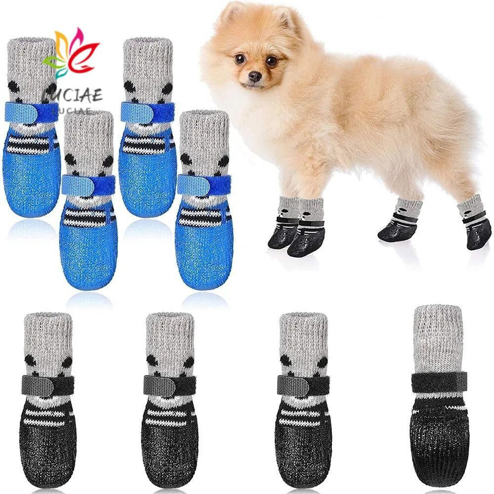 LUCIAE Meias De Borracha Para Cães E Gatos , Botas Impermeáveis Chuva Neve Animais De Estimação , Suprimentos