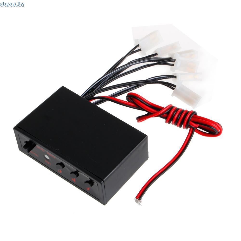 dusur9 6 Maneiras Strobe Controlador Pisca Caixa Para Carro LED Freio Parar Luz Lâmpada Conjuntos Iluminação Au