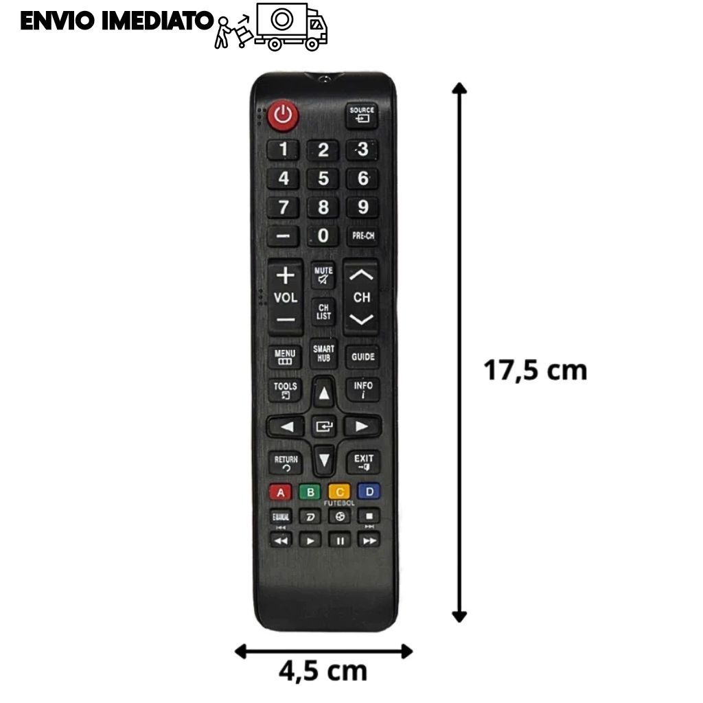 Controle Remoto Samsung Smart TV Compatível Universal Sem Programação Função HUB Pronta Entrega — imagem 2 de 2
