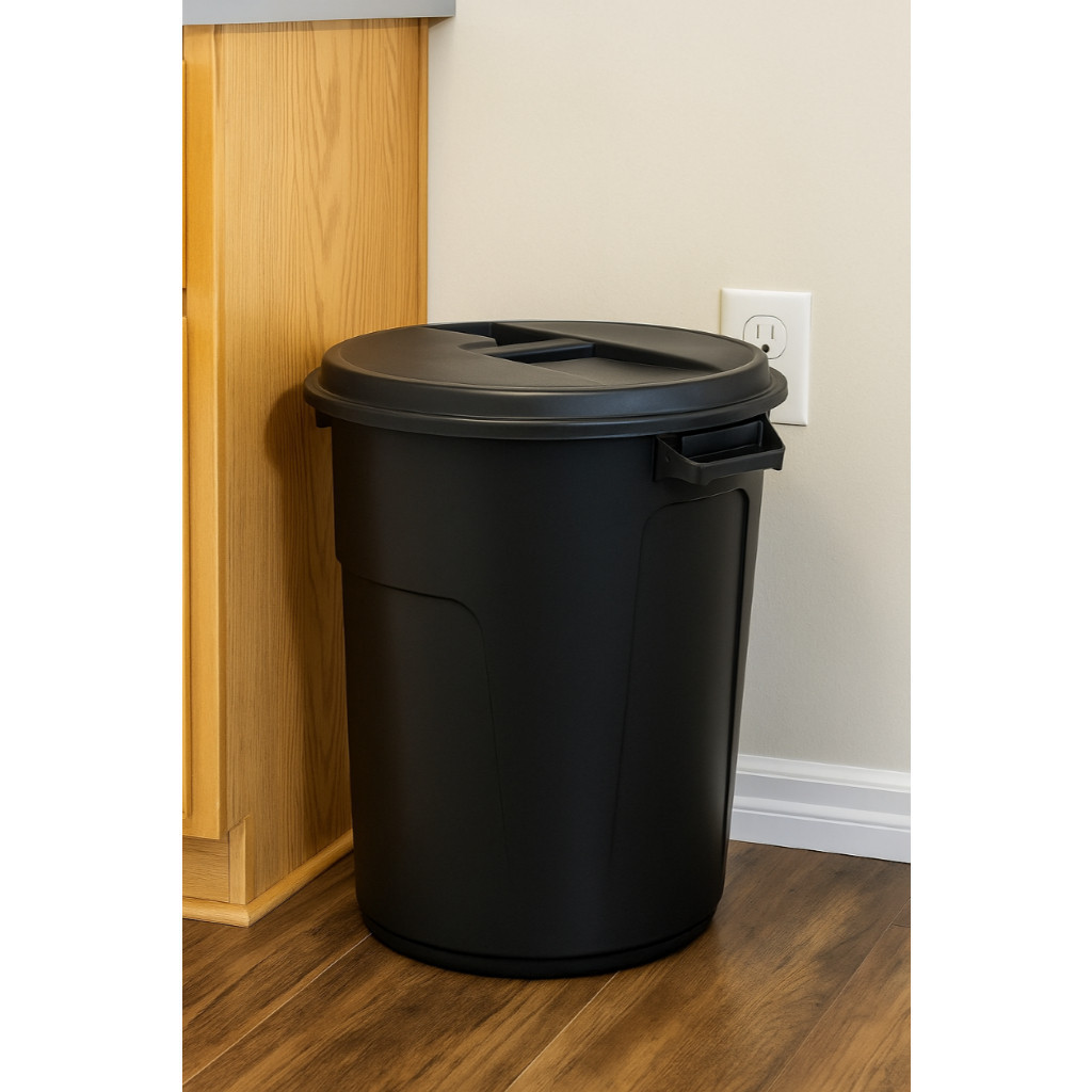 Lixeira Cesto Preto Grande 35L 60L Multiuso Tampa Resistente Alta Durabilidade Cozinha Escritório