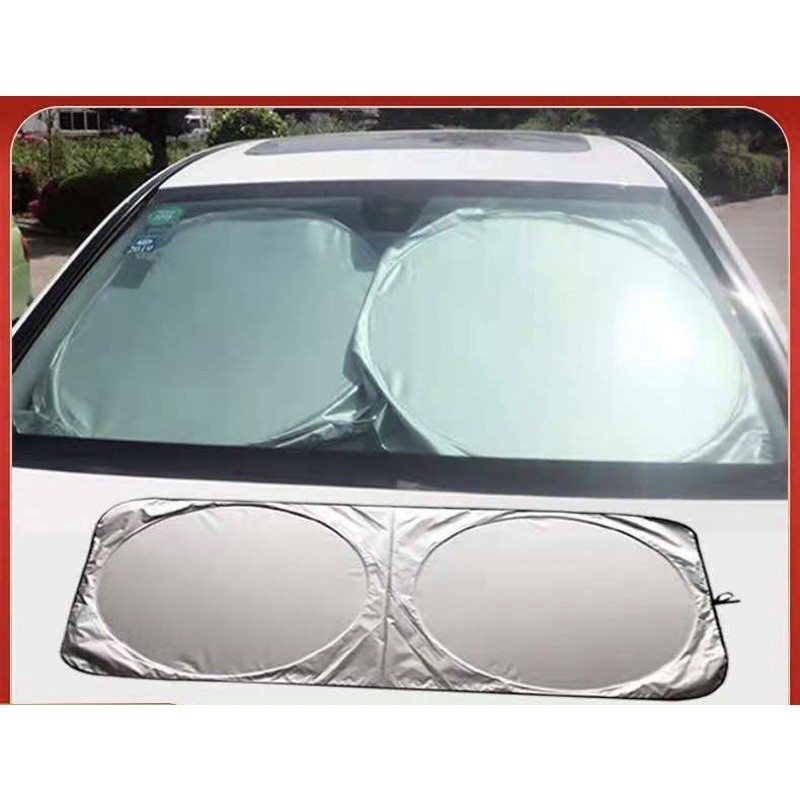 Protetor solar dupla-face tecido dobrável Corta Sol Para Carros Parabrisa Painel abbot store