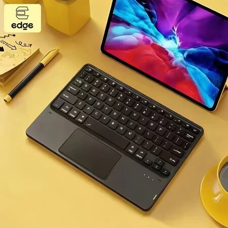 Teclado Bluetooth com Touchpad Slim Sem Fio para Tablet iPad Android Windows PC Silencioso Portátil