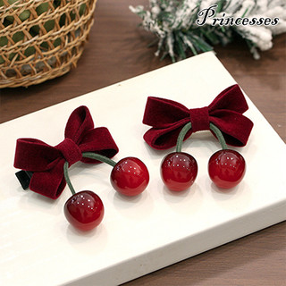 Grampos De Cabelo Elegantes Com Laço De Veludo Vermelho Para Mulheres Outono Inverno Moda Franja Lateral Presilhas Acess