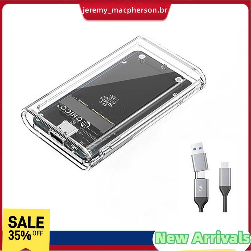 Gabinete De Disco Rígido Externo Para Interface MSATA SSD-Tipo C , Caixa De Suporte USB 3.2 Gen1 (5 Gbps)