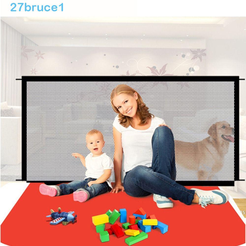 BRUCE1 Pet Gate Segurança Prático Gaze Malha Interior Exterior Produto De Cuidados Seguros Suprimentos Para Crianças