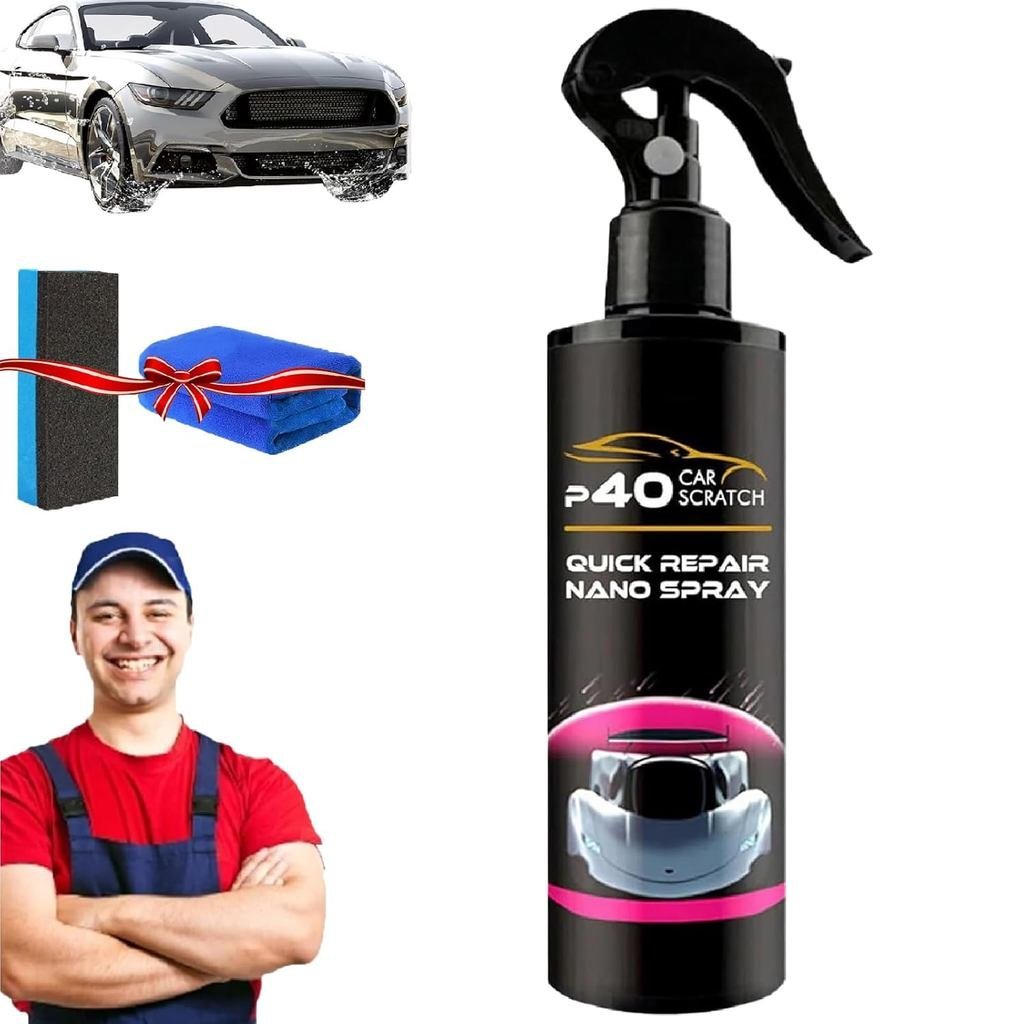 P40 Car Scratch Quick Repair Nano Spray, Instant Invisible Scratch Remover, Nano Scratch Remover, Quick Scratches Repair