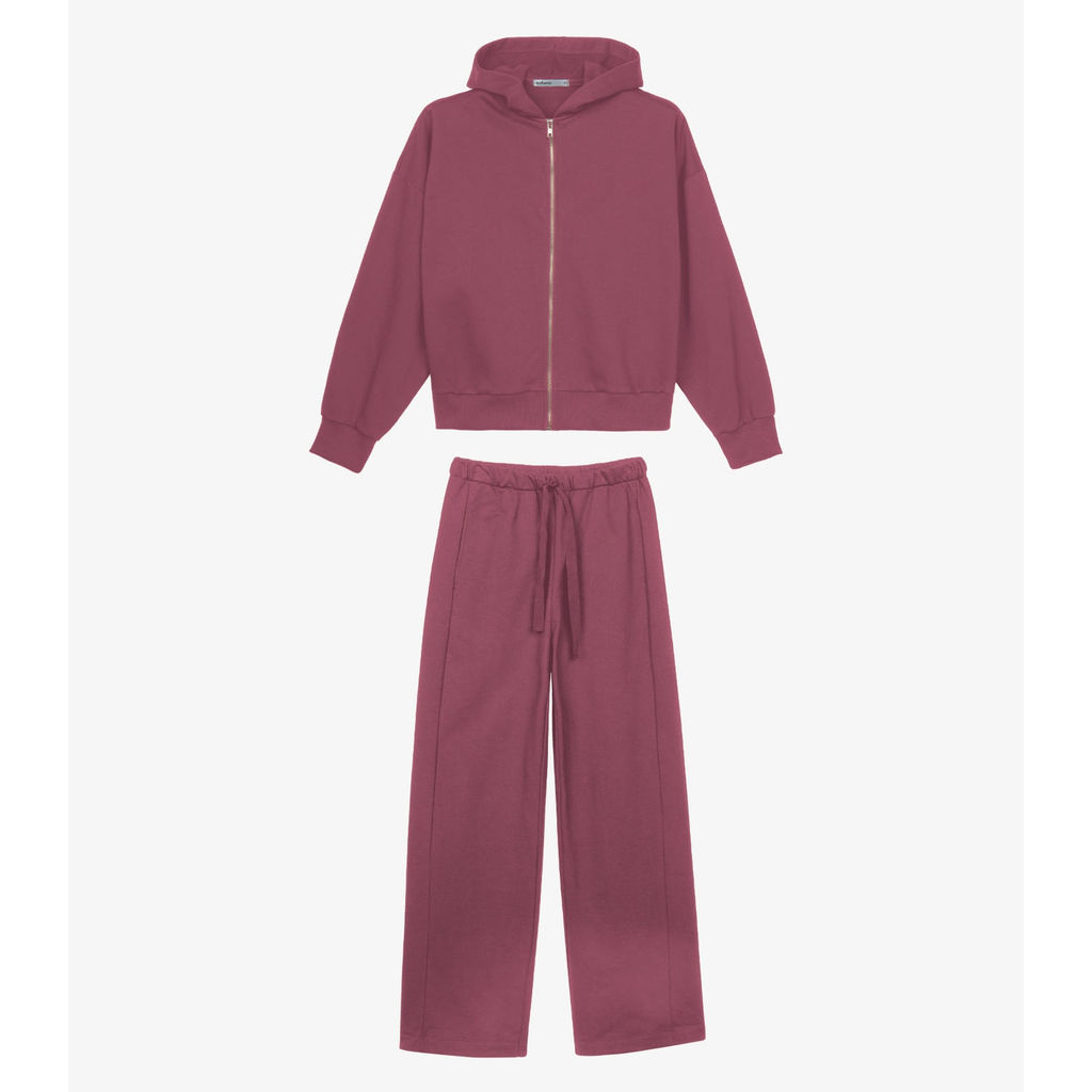 Conjunto Jaqueta Com Capuz E Calça Endless Vermelho