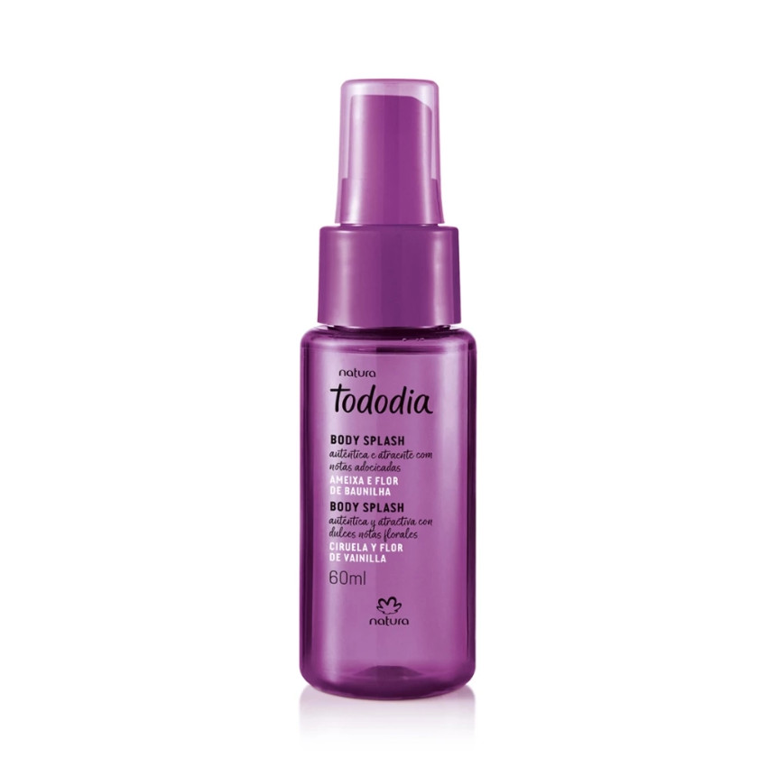Body Splash Tododia Ameixa e Flor de Baunilha Miniatura 60ml