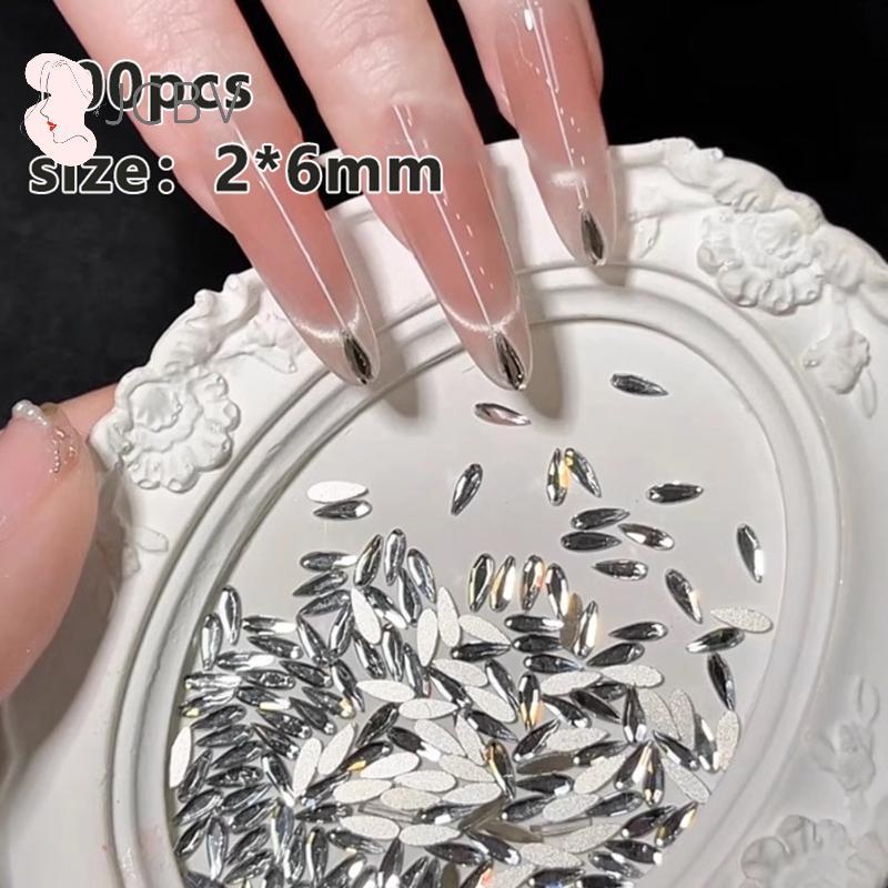 [JCBV] 100 Peças Ultra-Brilhante Olho De Cavalo Zircão Arte De Unha Strass Transparente Em Forma De Gota D'água Mini Ped