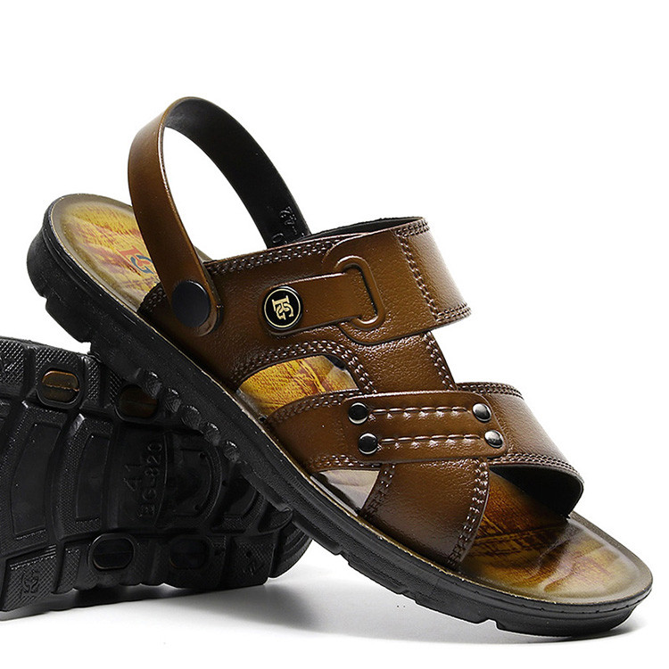 Sandálias masculinas verão sapatos de praia moda sandálias de plástico respirável sandálias de dupla utilização chinelos
