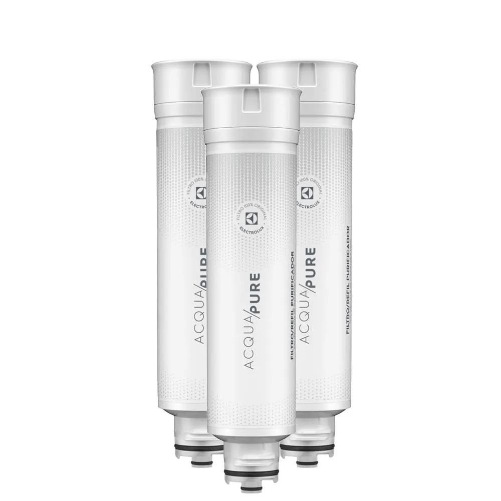 Kit 3 Filtros/Refis Originais de Água para Purificador Electrolux PE11B/PE11X/PC41B/PC41X/PH41B/PH41X