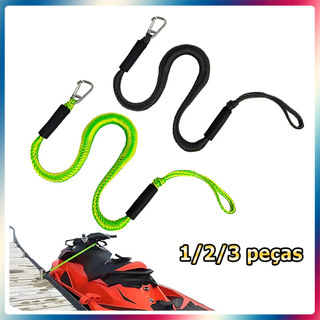 1/2/3 Corda de amarração elástica com gancho corda âncora elástica adequada para barcos jet skis e caiaques 1.2-1.7m