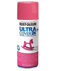 Tinta Spray Cobertura Rosa Intenso Brilhante Ultra Cover Rust Oleum