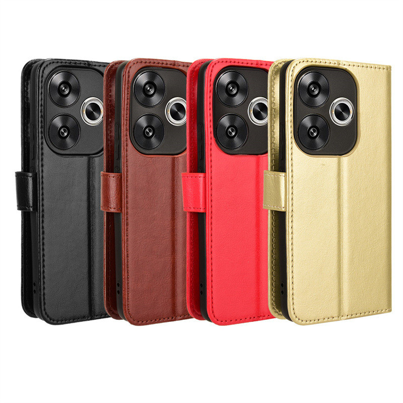 Adequado para Redmi Turbo3 caso de telefone Xiaomi Poco F6 Pro caso de couro do 