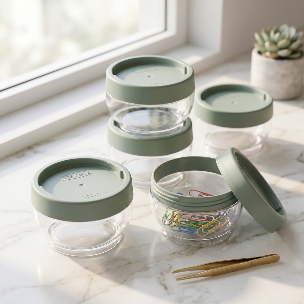 Organizador GIRE TRAVE 220ml Verde - Pote com Tampa Hermética Prático