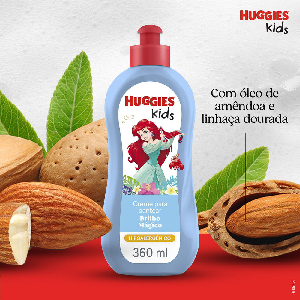 Detalhes do Creme para Pentear Huggies Kids Pequena Sereia Brilho Mágico 360ml