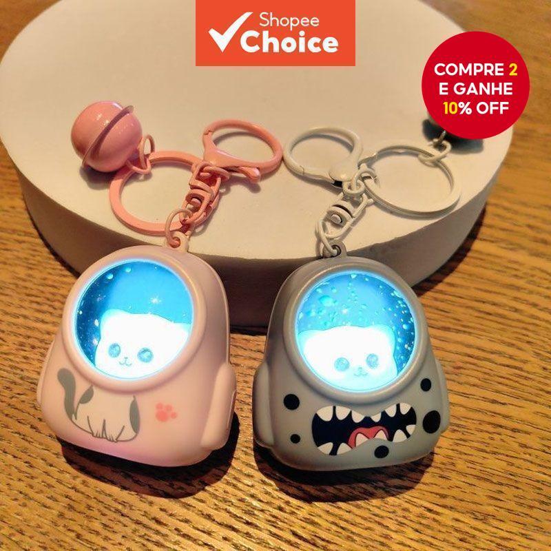 Mochila Fofa De Ursinho , Luz Noturna Pequena , Chaveiro , Pingente De Bolsa Atmosférica De Carro