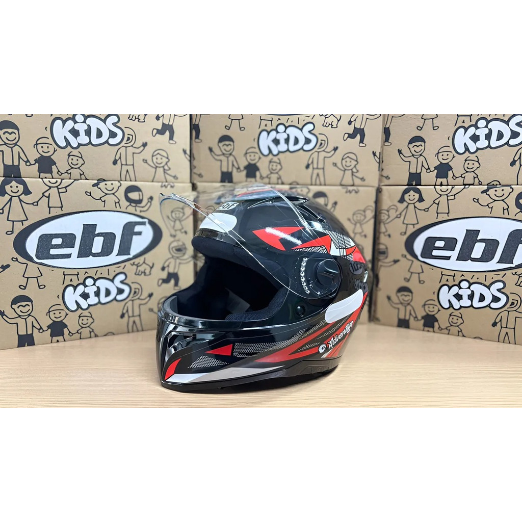 Capacete Para Moto Ebf Kids Adventure Preto/azul 54 Crianças · foto 2
