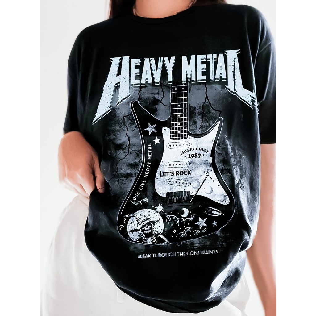 Camiseta Unissex Masculina e Feminina Loose Patterned Casual Round Neck Confortável Leve Estilosa Primavera Verão