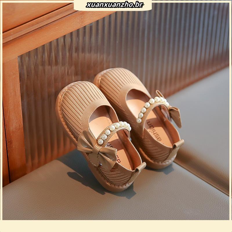 Sapatos de Princesa Princesa com Pérola Mole Pérola Girls Bow
