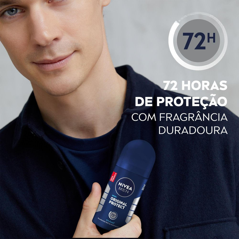 Detalhes do Desodorante Antitranspirante Nivea Men Roll On Original Protect 50ml