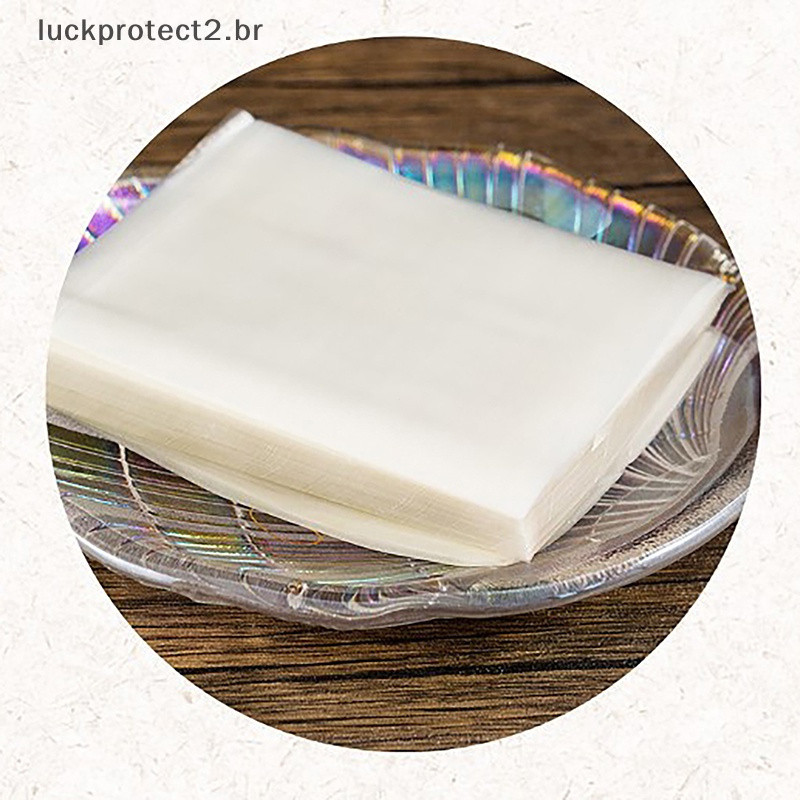 Papel de Arroz Comestível 100/500 Folhas Papel de Arroz Colado Prático Envoltório de Doces de Nougat Revestido de Açúcar