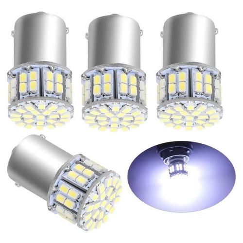 KIT 4 LAMPADA 50 LED BA15S 1 POLO BRANCA ATACADO em Oferta na Shopee