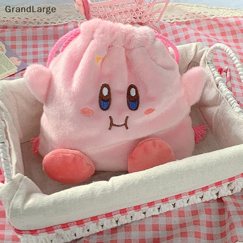 [GrandLarge] Sacos De Armazenamento Fofos De Estrela Rosa Kirby Bolsa De Cosméticos De Brinquedo De Pelúcia Bolso Portát