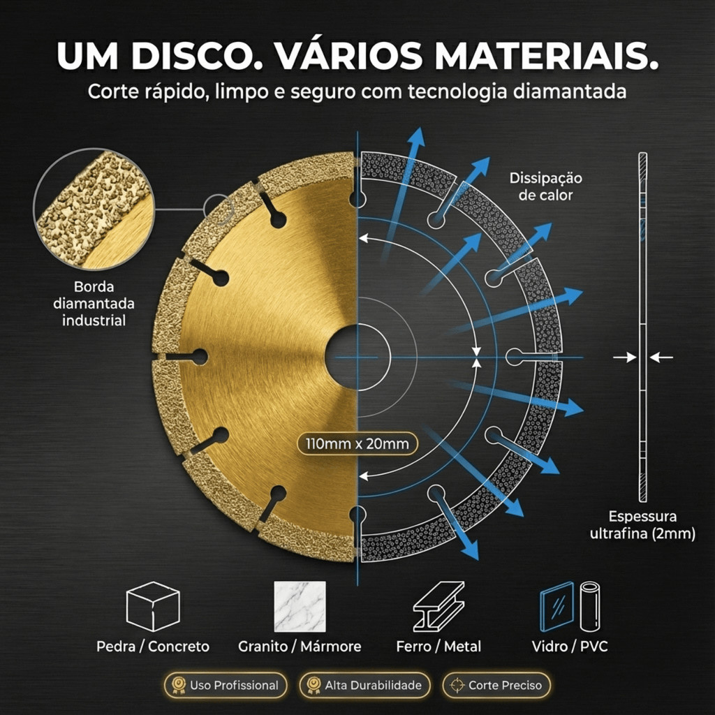 Lâminas De Serra De Diamante 5 Disco De Corte Para Cortar Vidro Piso Espelho Ceramica Porcelanato