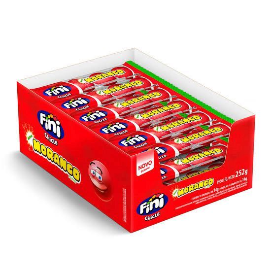 CHICLETE FINI MORANGO COM 18 UNIDADES DE 14G