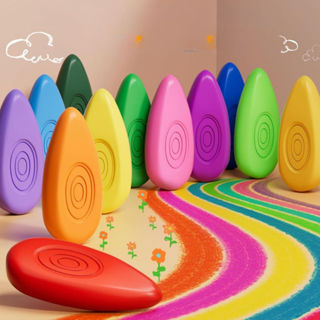 Giz de Cera Plástico Pintura Giz Pintura Sem Parar Não Quebra Giz Escolar Infantil Plástico 12 Cores em Oferta na Shopee
