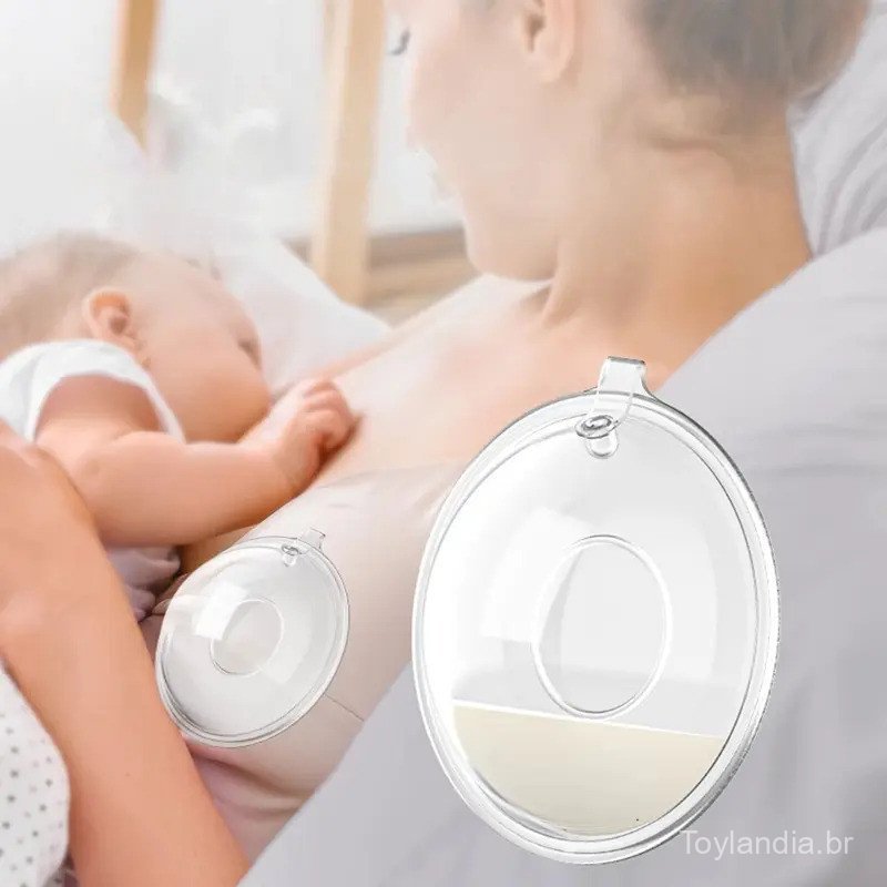 2 Peças Coletor de Leite Materno de Silicone, Coletor de Leite Reutilizável Anti-vazamento, Protege Mamilos Doloridos, L