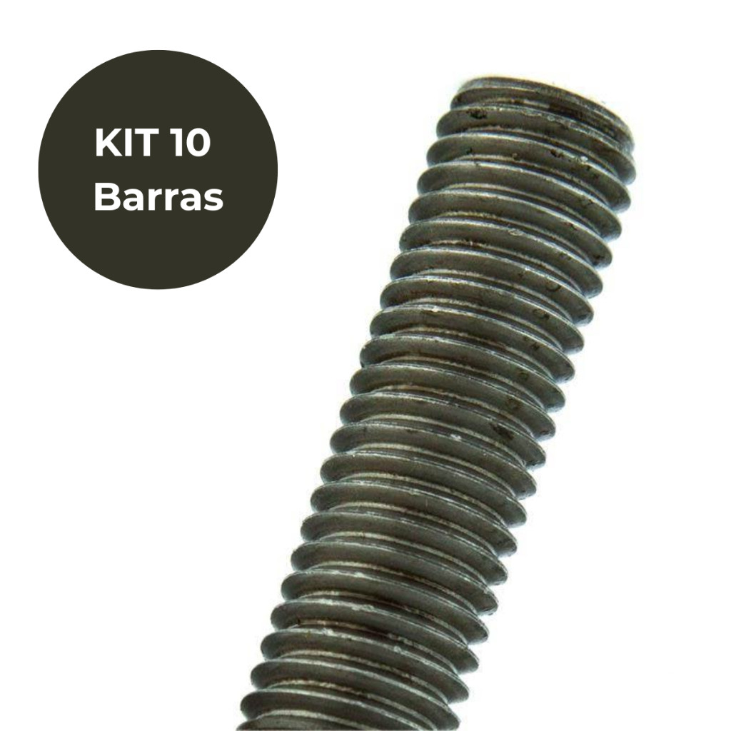 Barra Roscada 3/8" Jomarca 1 Metro 10 Unidade Fixação Rosqueada em Oferta na Shopee