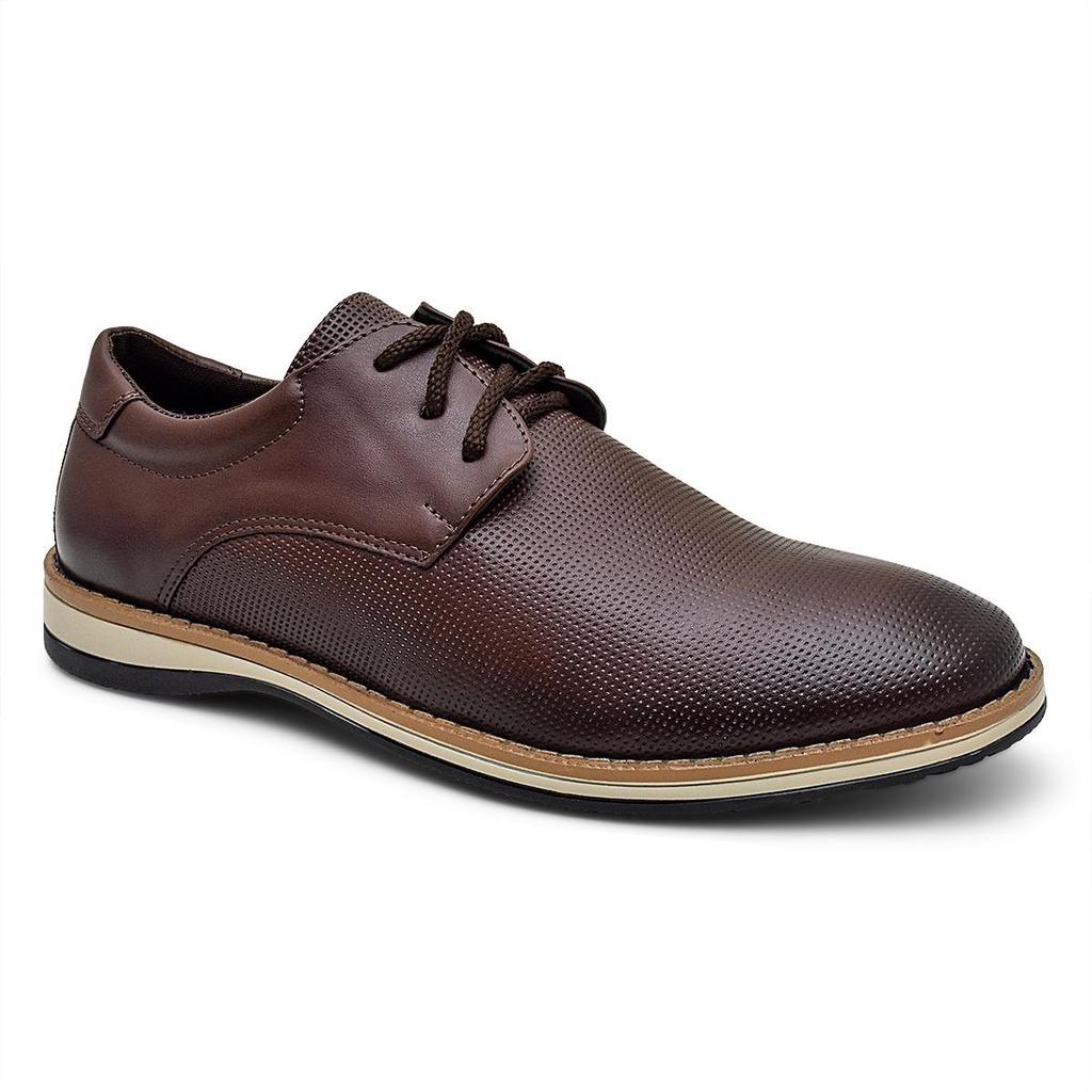 Sapato Masculino Derby Oxford Casual Social Conforto Leve Design Italiano Estilo Europeu Dia a Dia