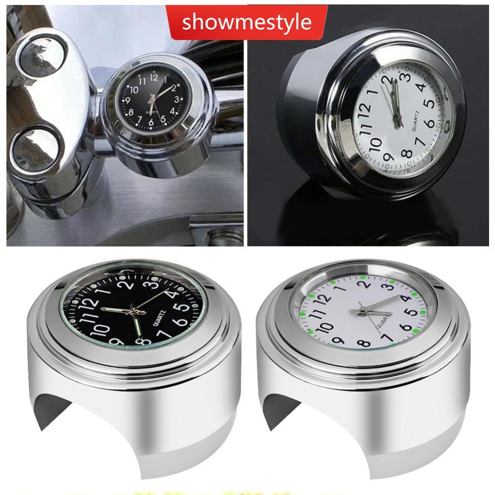 SMS Motocicleta Guiador Relógio Termômetro Mostrador Luminoso 22-25mm Moto Montar Acessórios Da N6Y4