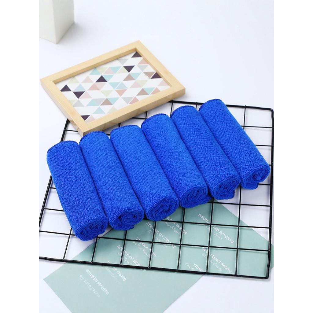 Pano de limpeza com costura azul safira, pano de limpeza sem fiapos para carro, toalha de limpeza macia e espessada, abs