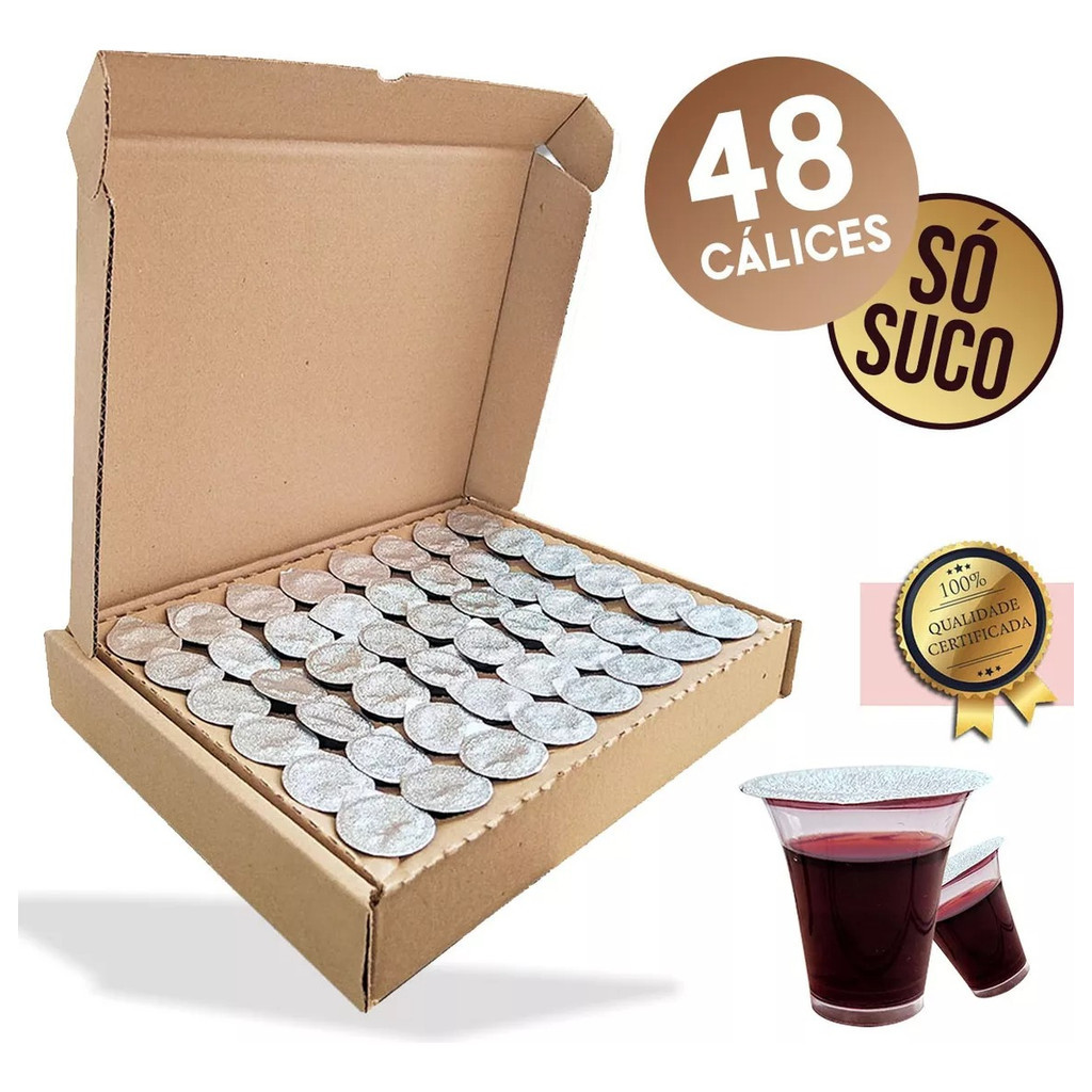 Kit Calice Santa Ceia Betel Com 48 Unidades Só Suco Com Registro Igreja — imagem 2 de 2